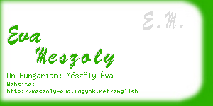 eva meszoly business card